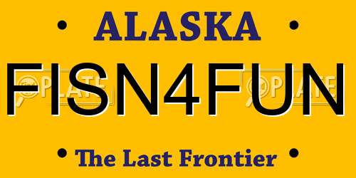FISN4FUN Alaska License Plate