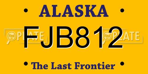 FJB812 Alaska License Plate