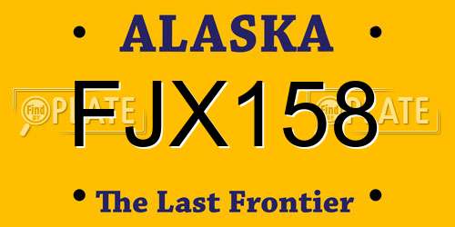 FJX158 Alaska License Plate