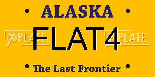 FLAT4 Alaska License Plate