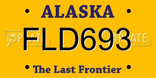 FLD693 Alaska License Plate