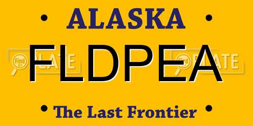FLDPEA Alaska License Plate