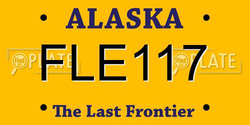 FLE117 Alaska License Plate