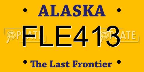 FLE413 Alaska License Plate