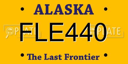 FLE440 Alaska License Plate
