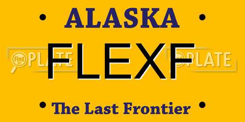 FLEXF Alaska License Plate