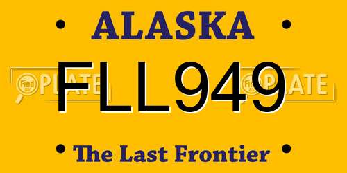 FLL949 Alaska License Plate