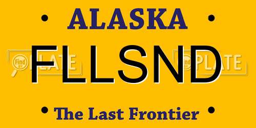 FLLSND Alaska License Plate