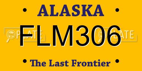 FLM306 Alaska License Plate