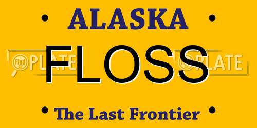 FLOSS Alaska License Plate