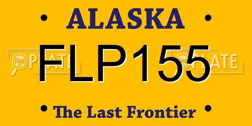 FLP155 Alaska License Plate