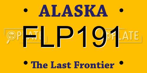 FLP191 Alaska License Plate