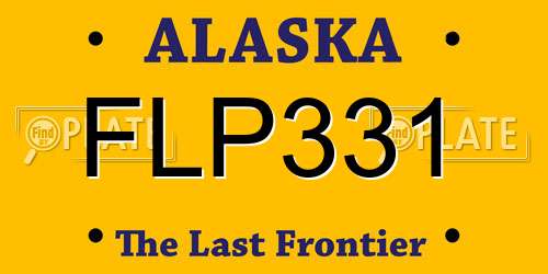 FLP331 Alaska License Plate