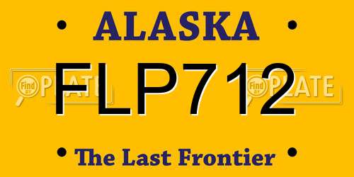 FLP712 Alaska License Plate