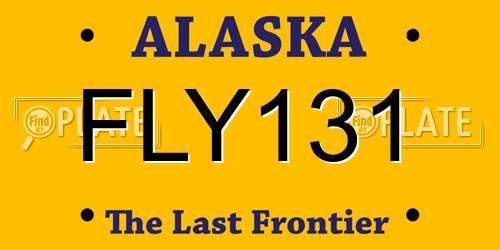 FLY131 Alaska License Plate