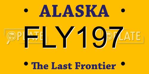 FLY197 Alaska License Plate