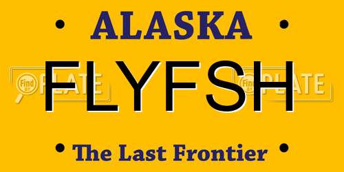 FLYFSH Alaska License Plate