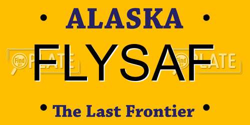 FLYSAF Alaska License Plate