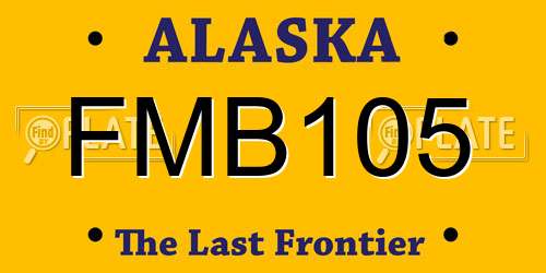 FMB105 Alaska License Plate