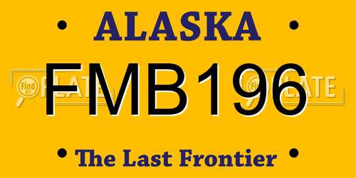 FMB196 Alaska License Plate