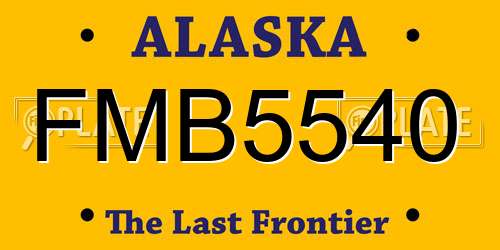 FMB5540 Alaska License Plate