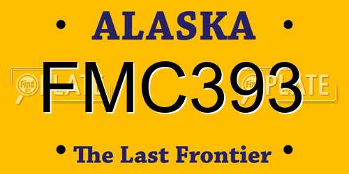 FMC393 Alaska License Plate
