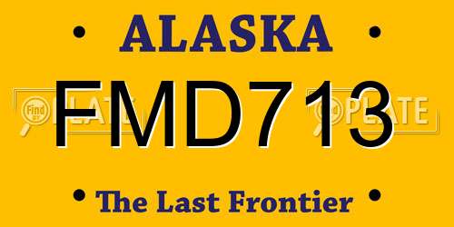 FMD713 Alaska License Plate