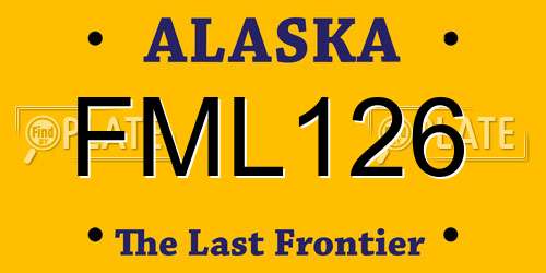 FML126 Alaska License Plate