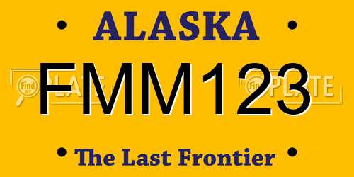 FMM123 Alaska License Plate