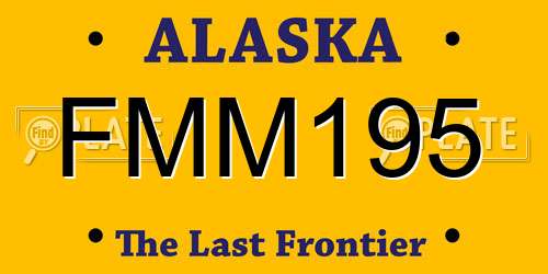 FMM195 Alaska License Plate