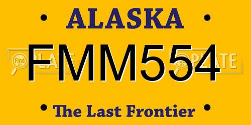 FMM554 Alaska License Plate