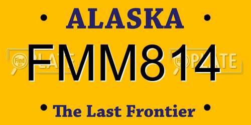 FMM814 Alaska License Plate