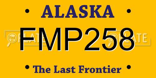 FMP258 Alaska License Plate