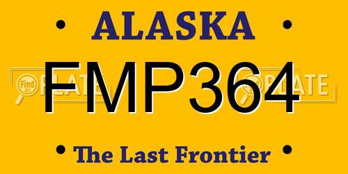 FMP364 Alaska License Plate