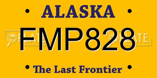 FMP828 Alaska License Plate