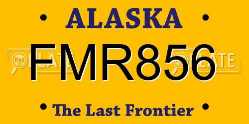 FMR856 Alaska License Plate