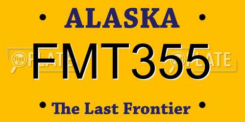 FMT355 Alaska License Plate