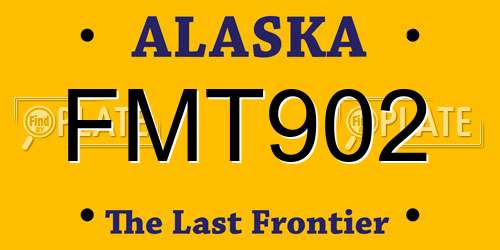 FMT902 Alaska License Plate