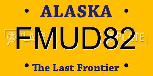 FMUD82 Alaska License Plate