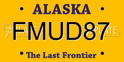 FMUD87 Alaska License Plate