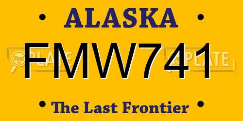 FMW741 Alaska License Plate