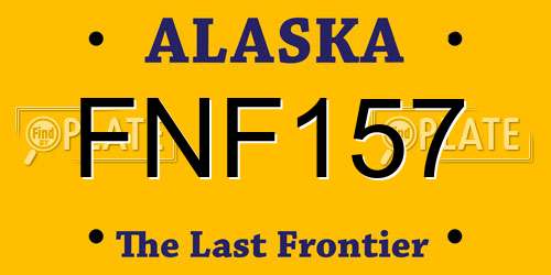 FNF157 Alaska License Plate
