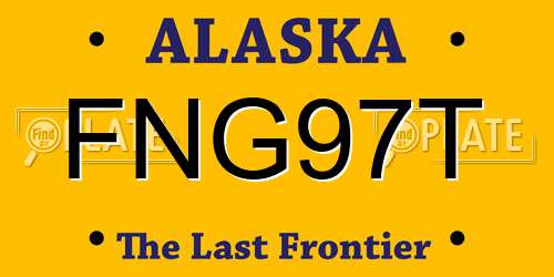 FNG97T Alaska License Plate