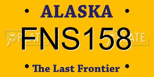 FNS158 Alaska License Plate
