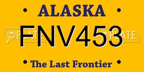 FNV453 Alaska License Plate