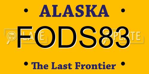 FODS83 Alaska License Plate