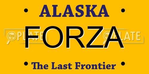 FORZA Alaska License Plate