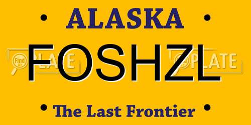 FOSHZL Alaska License Plate