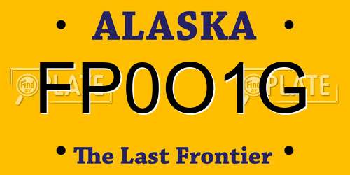 FP0O1G Alaska License Plate
