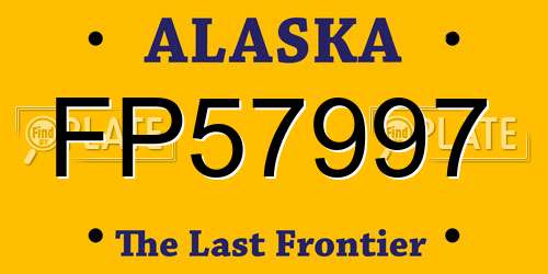 FP57997 Alaska License Plate